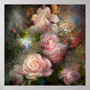 Poster Roses vintages Roses Roses Roses Roses Douces Pein