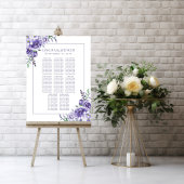 Poster Roses violets | Elégant floral 10 Top Seating Char