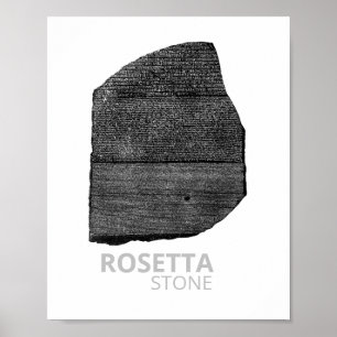 Poster Rosetta Stone pharaon langues d'interprétation clé