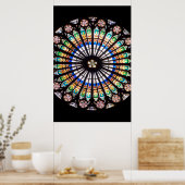 Poster rosette de la cathédrale en vitrail (Cuisine)