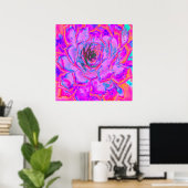 Poster Rosette de Sedum Succulent Pourpre et Magenta (Bureau à domicile)