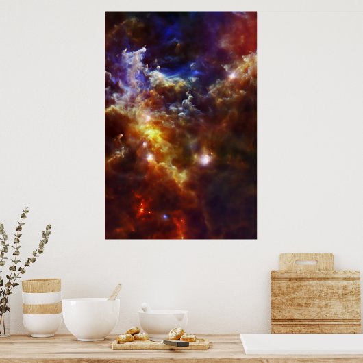 Poster Rosette Nebula et la crèche stellaire (Cuisine)