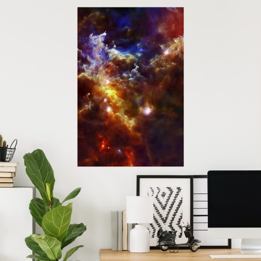 Poster Rosette Nebula et la crèche stellaire (Bureau à domicile)