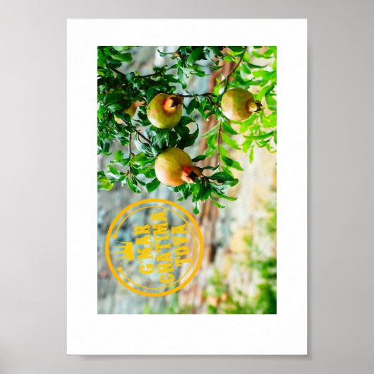 Poster Rosh Hashanah, G’Mar Chatima Tova, Yom Kippour 578 (Devant)