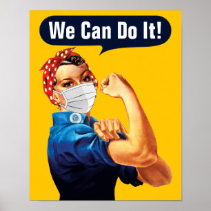 Poster Rosie la riveuse avec masque - Ajoutez votre propr