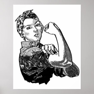 Poster Rosie Le Féministe Riveter (Transparent-No-Fill)