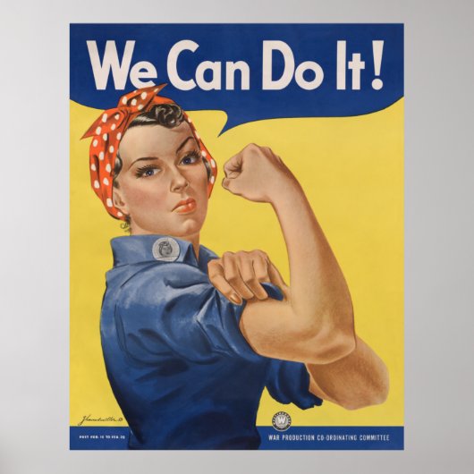 Poster Rosie le Riveter Des femmes fortes dans la main-d' (Devant)