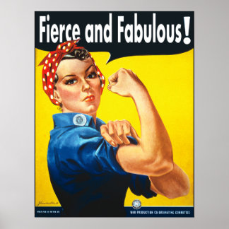 Poster Rosie Le Riveter Fierce et Fabulous