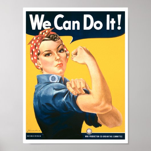 Poster Rosie le Riveter Nous pouvons le faire (Devant)