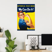 Poster Rosie personnalisée Le Riveter (Bureau à domicile)