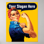 Poster Rosie The Riveter - Add Your Own Custom Slogan (Devant)