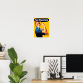 Poster Rosie The Riveter - Add Your Own Custom Slogan (Bureau à domicile)