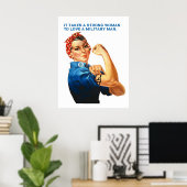 Poster ROSIE THE RIVETER - "Il faut une femme forte..." (Bureau à domicile)