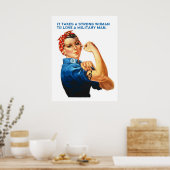 Poster ROSIE THE RIVETER - "Il faut une femme forte..." (Cuisine)