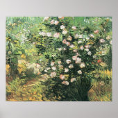 Poster Rosier en fleurs par Vincent van Gogh (Devant)