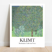 Poster Rosiers sous les arbres par Gustav Klimt