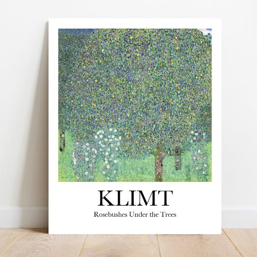 Poster Rosiers sous les arbres par Gustav Klimt