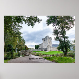 Poster Ross Castle, Kerry, Irlande, Carte postale