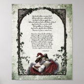 Poster Rossetti "Amour" poème d'art victorien 8x10 (Devant)