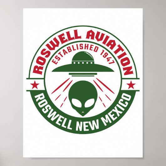 Poster Roswell Aviation Fondée en 1947 (Devant)