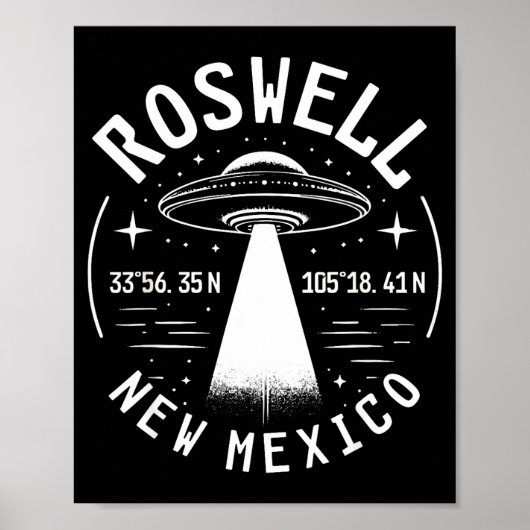 Poster Roswell New Mexico Alien Ufo Area 51  (Devant)