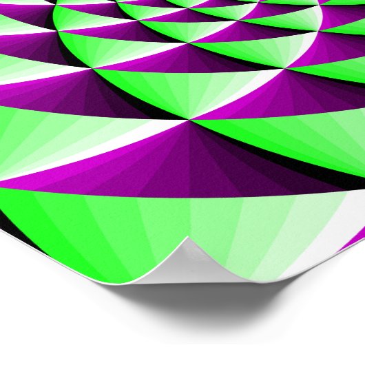 Poster Rotation de l'effet d'illusion optique (Coin)