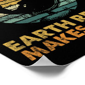 Poster Rotation Du Jour des terres Professeur De Science  (Coin)