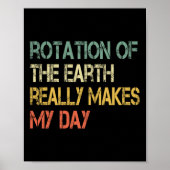 Poster Rotation La Terre Fait Vraiment Ma Journée Nerd Sc (Devant)