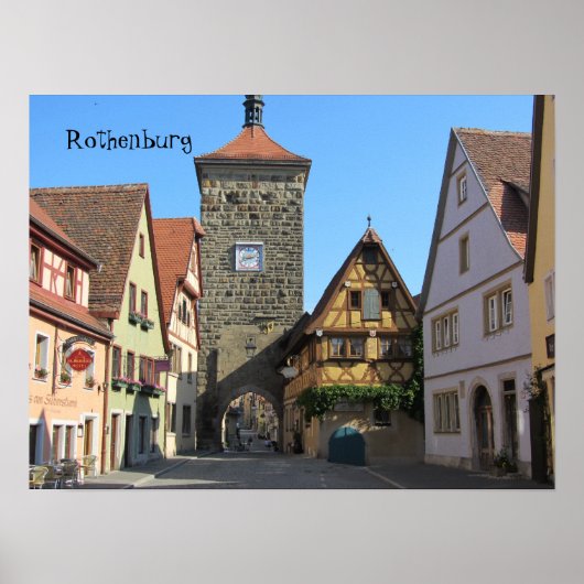 Poster Rothenburg, Allemagne (Devant)