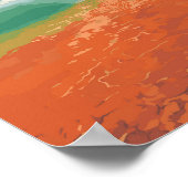 Poster Rotorua Nouvelle-Zélande Illustration Voyage Art R (Coin)