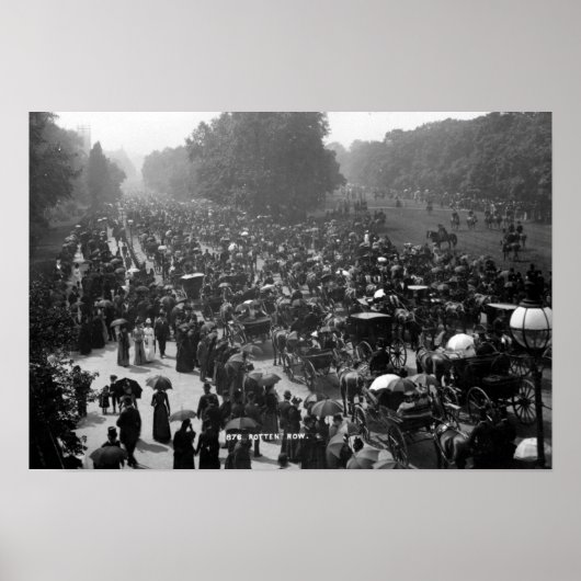 Poster Rotten Row in Hyde Park, London, c.1890 (Devant)