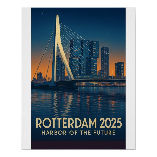 Poster Rotterdam - "Port de l'avenir (Devant)