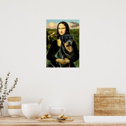Poster Rottweiler (#3) - Mona Lisa (Cuisine)