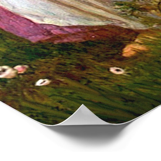 Poster Rottweiler (#5) - Fleurs blanches (Coin)