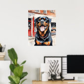 Poster Rottweiler - Art Chien Imprimer (Bureau à domicile)