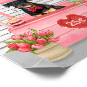 Poster Rottweiler Chien Valentine's Day Kissing Booth (Coin)