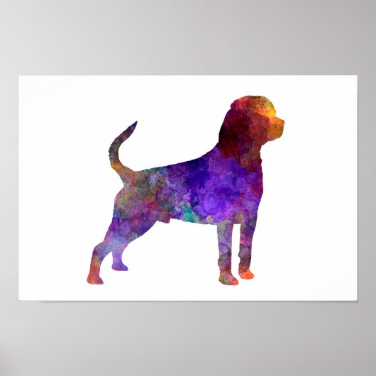 Poster Rottweiler en aquarelle (Devant)