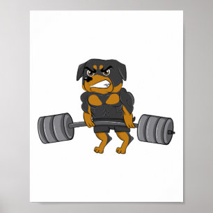 Poster Rottweiler Poids Bodybuilding Dog Shirt Fo