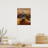 Poster Rottweiler Puppy n'abandonne pas (Cuisine)