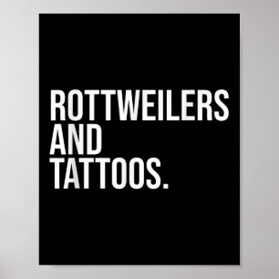 Poster Rottweilers Et Tatouages Propriétaire De Rottweile