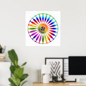 Poster Roue arc-en-ciel (Bureau à domicile)