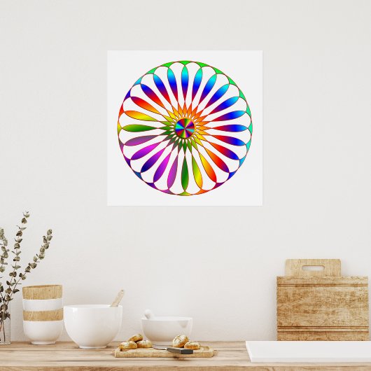Poster Roue arc-en-ciel (Cuisine)