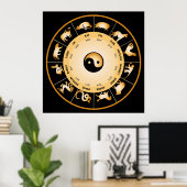 Poster Roue chinoise Zodiac (Bureau à domicile)