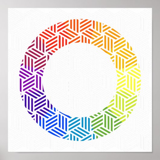 Poster Roue chromatique de tissage isométrique (Devant)