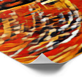 Poster Roue circulaire Abstraite rouge rouge noir (Coin)