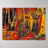 Poster Roue circulaire Abstraite rouge rouge noir (Devant)