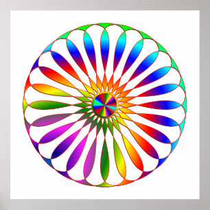 Poster Roue d'arc-en-ciel
