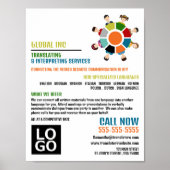 Poster Roue de communication, traducteur et interprète (Devant)