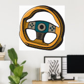 Poster Roue de direction (Bureau à domicile)