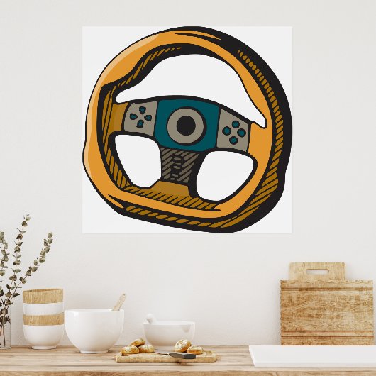 Poster Roue de direction (Cuisine)